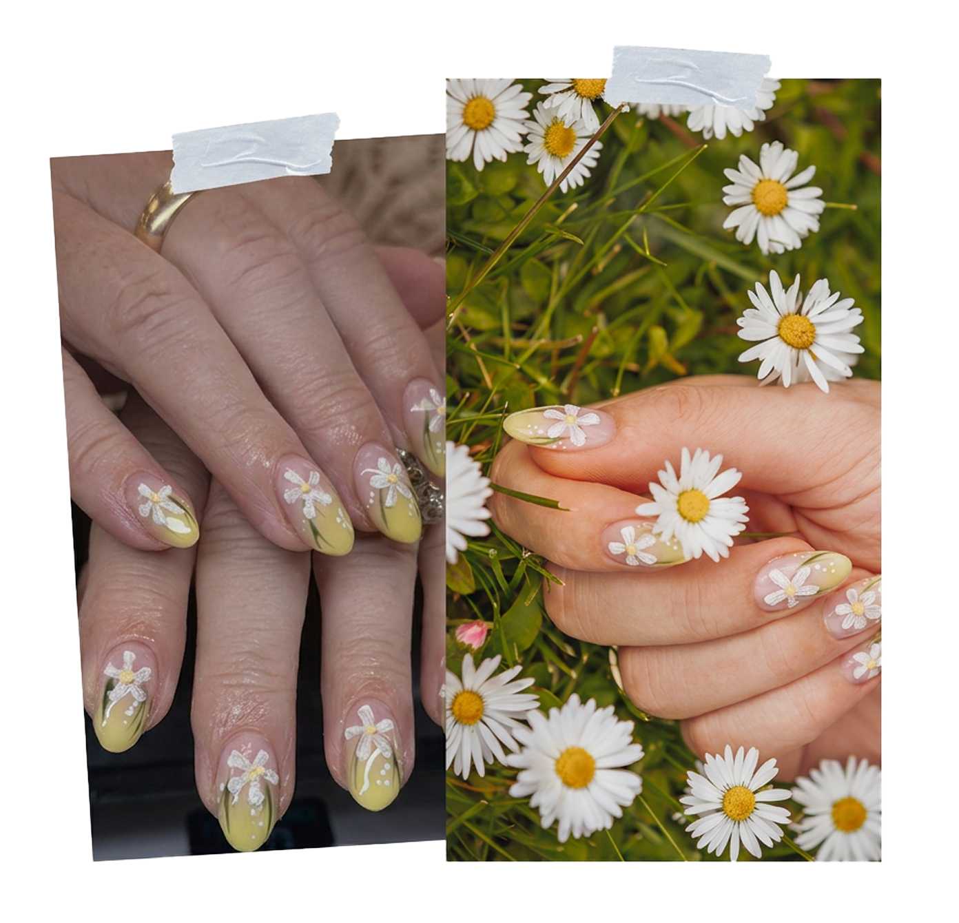 Lifestyle photography retouching example — editorial nail art in context